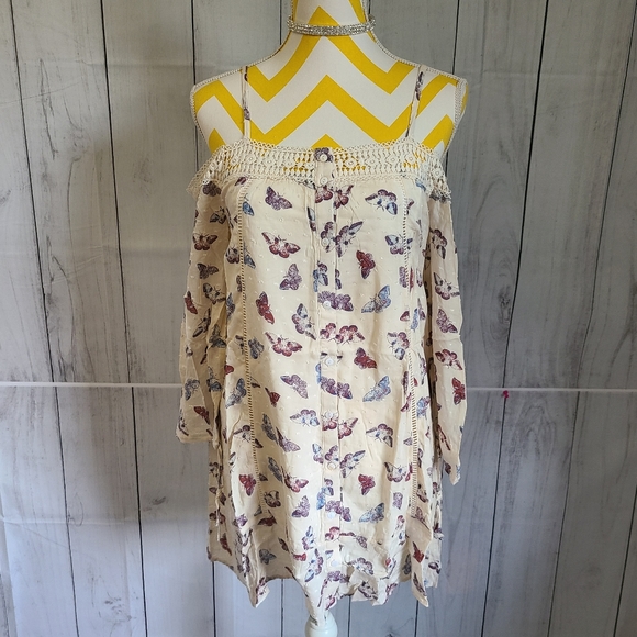 Cream Butterfly Dress - Picture 4 of 14